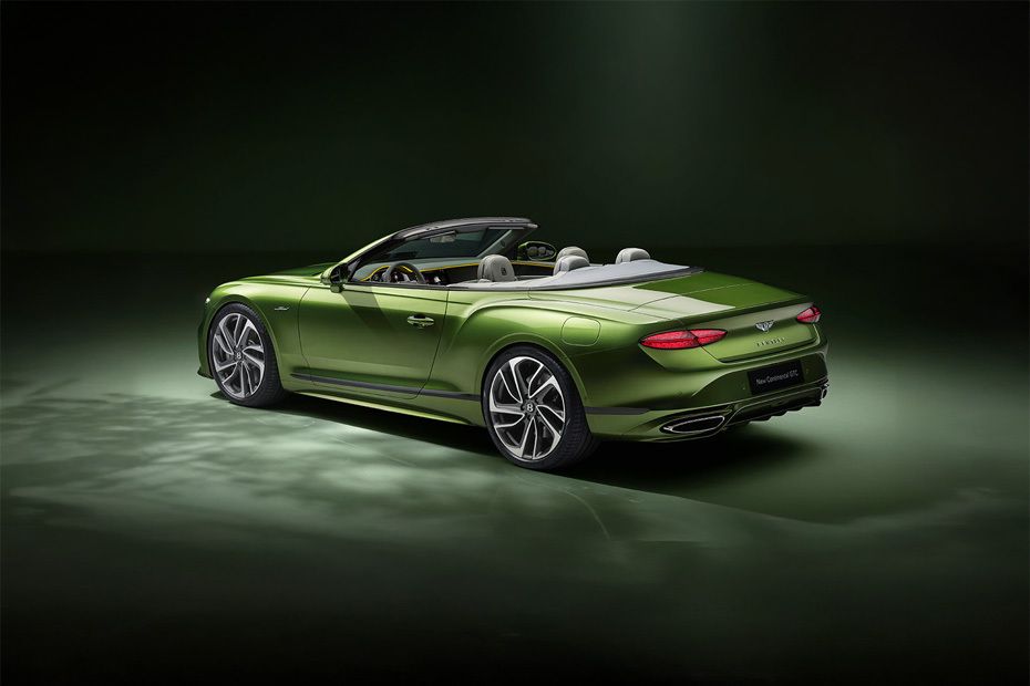 Rear Cross Side View of Bentley Continental GTC