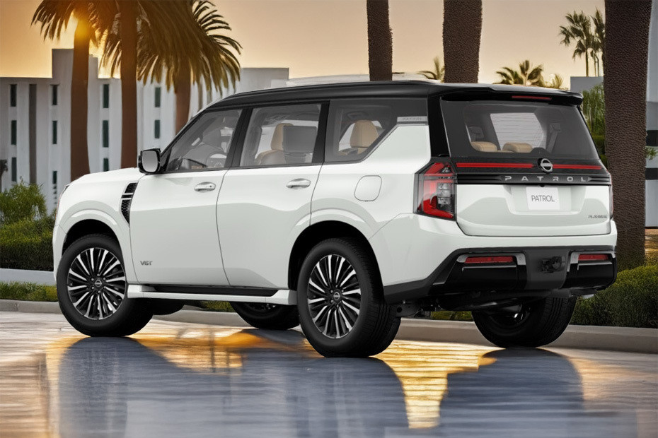 Rear Cross Side View of Nissan Patrol