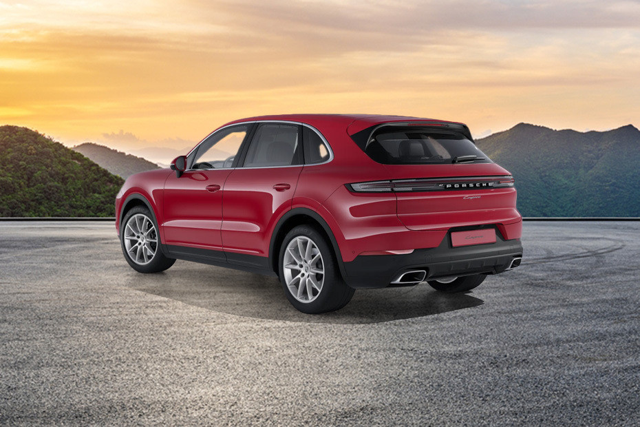 Rear Cross Side View of Porsche Cayenne