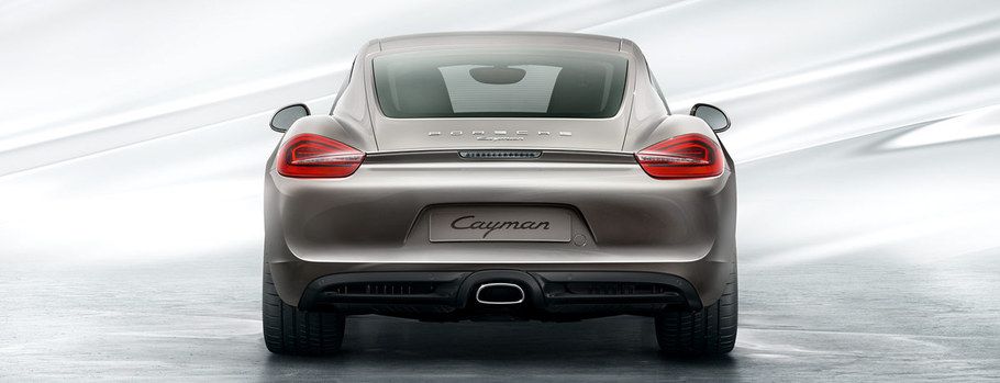 Full Rear View of Porsche Cayman