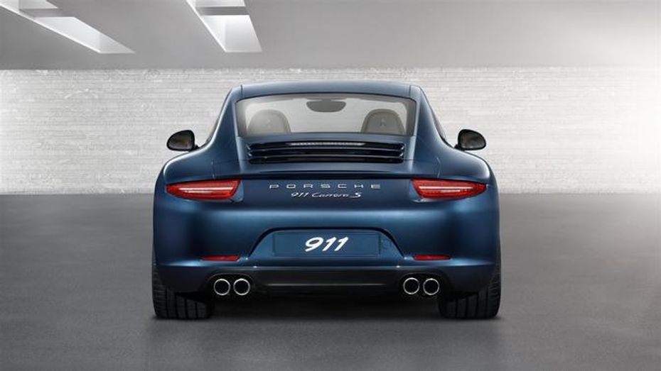 Full Rear View of Porsche 911 Carrera S