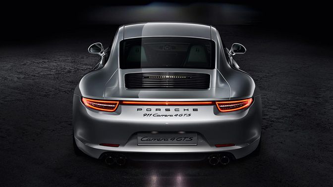 Full Rear View of Porsche 911 Carrera 4 GTS