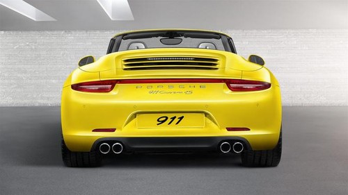 Full Rear View of Porsche 911 Carrera 4S Cabriolet