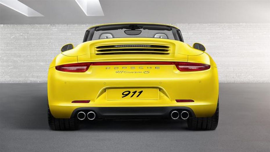 Full Rear View of Porsche 911 Carrera 4S Cabriolet