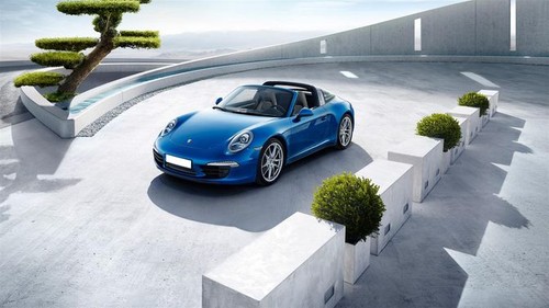 Porsche 911 Targa 4 Front Angle High View