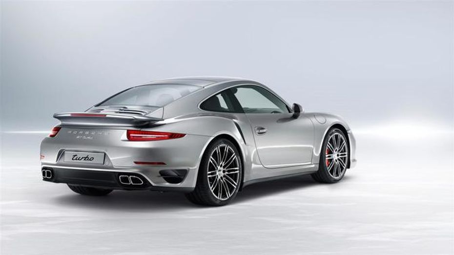 911 Turbo Rear angle view