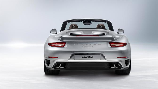 Full Rear View of Porsche 911 Turbo Cabriolet