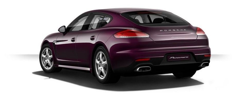 Rear Medium View of Porsche Panamera Diesel