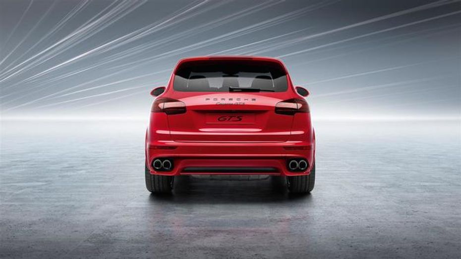 Full Rear View of Porsche Cayenne GTS