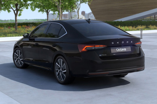 Rear Cross Side View of Skoda Octavia