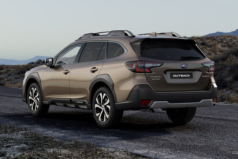 Rear Cross Side View of Subaru Outback