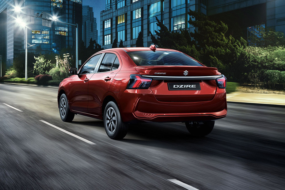 Rear Cross Side View of Suzuki Dzire