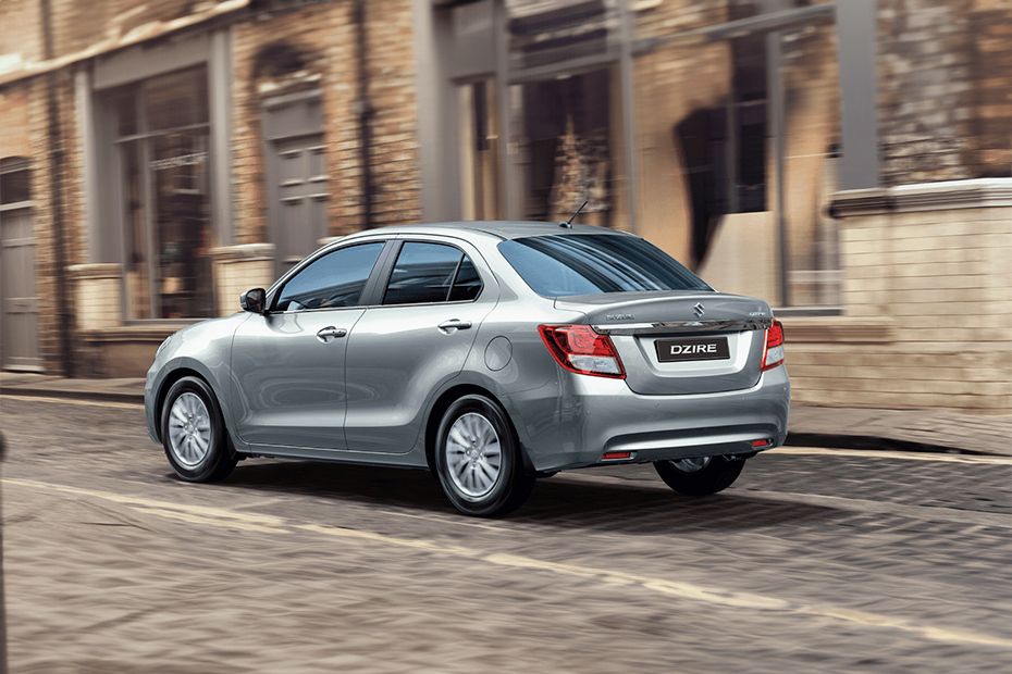Rear Cross Side View of Suzuki Dzire (2021-2024)