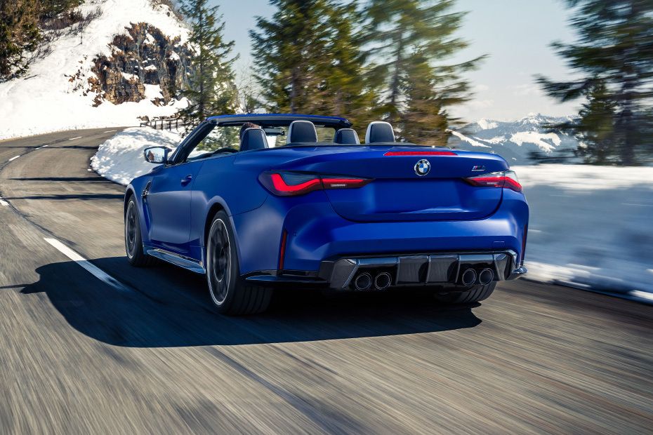 Rear Cross Side View of BMW M4 Convertible