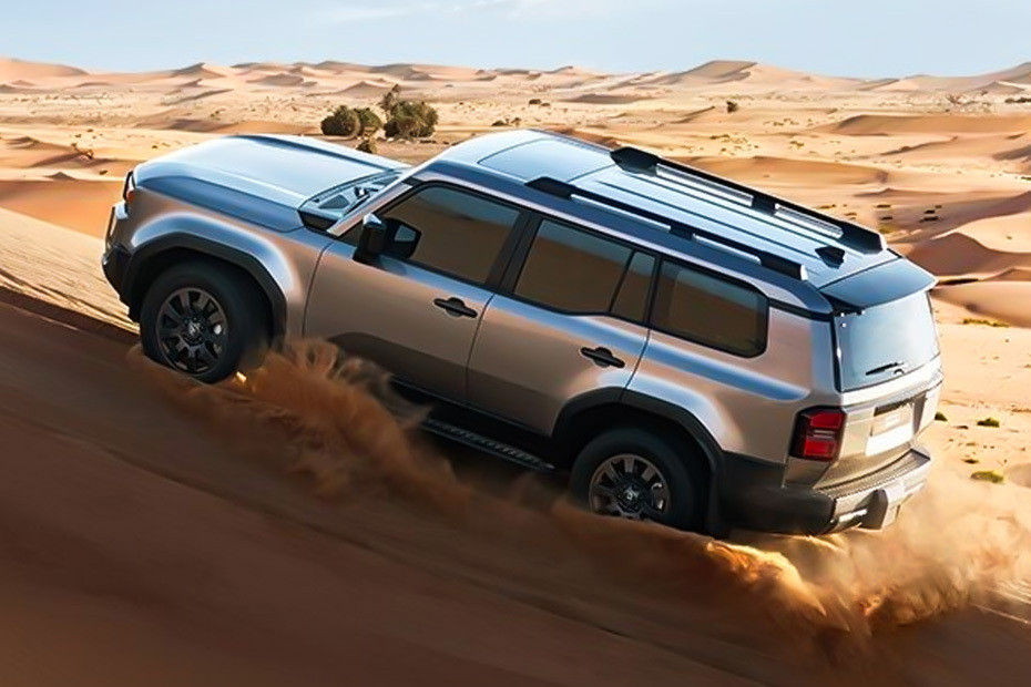 Rear Cross View of Toyota Land Cruiser Prado