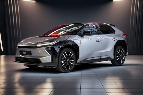 bZ4X Front angle low view