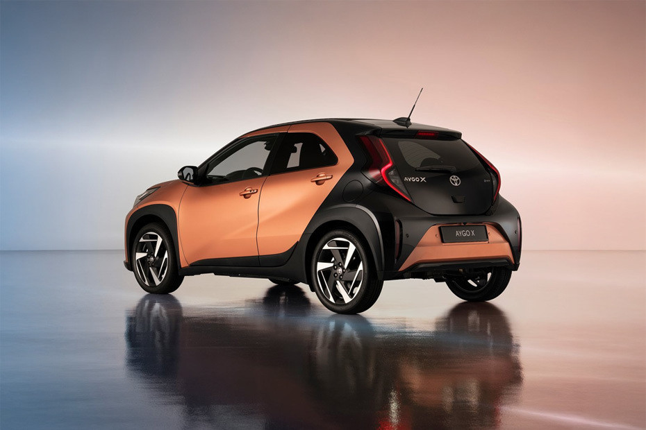 Rear Cross Side View of Toyota Aygo X
