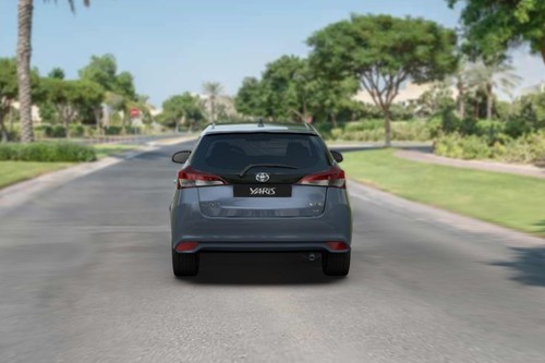 Full Rear View of Toyota Yaris Hatchback