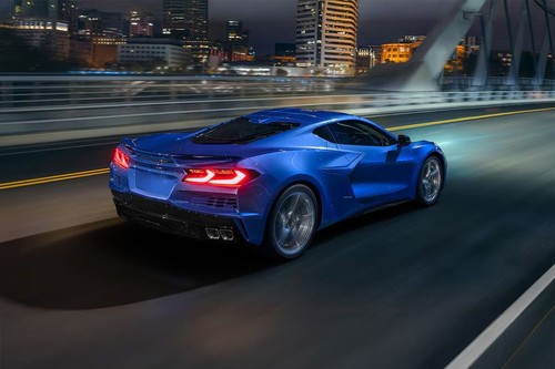 CORVETTE E-RAY Rear angle view