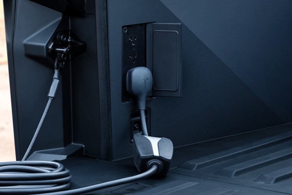 Gas Cap Open of Cybertruck