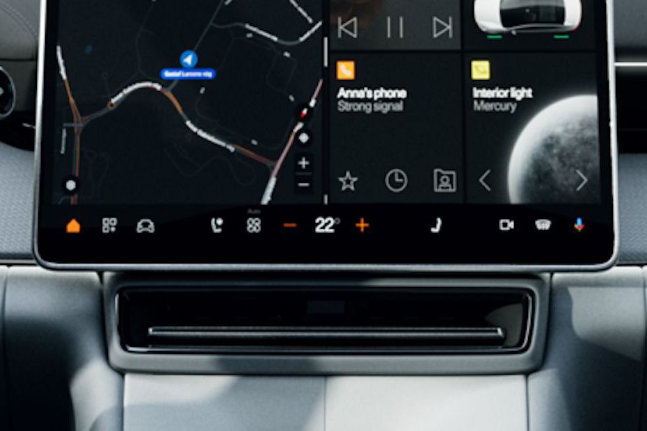 Front AC Controls of Polestar 4