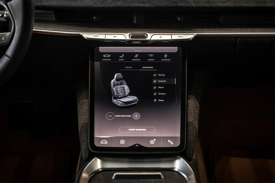 Front AC Controls of Lucid AIR