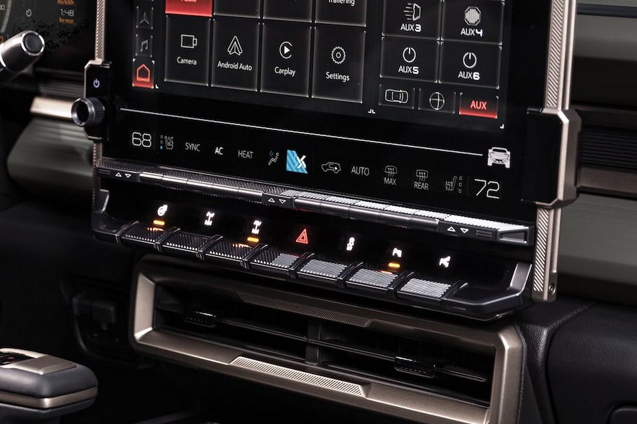 Front AC Controls of GMC HUMMER EV