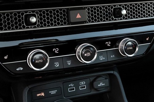 Front AC Controls of Honda Civic (2022-2023)