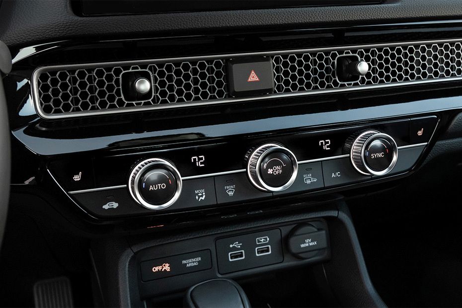 Front AC Controls of Honda Civic (2022-2024)