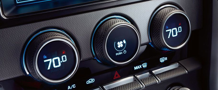 Side AC Controls of Jaguar F-Type R AWD Convertible