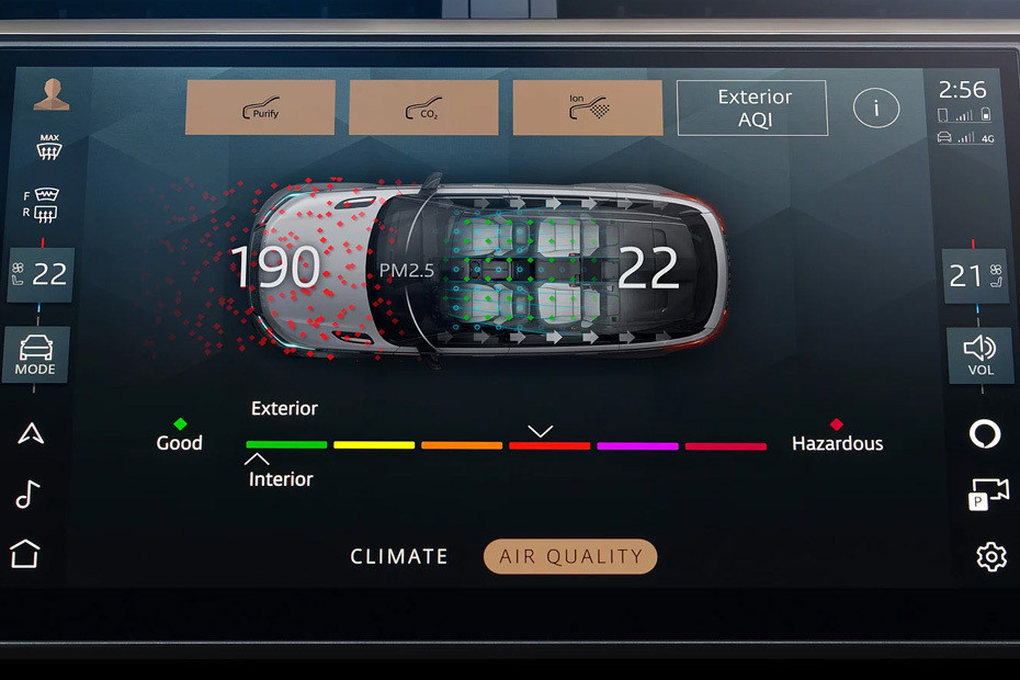 Range Rover Velar touch screen