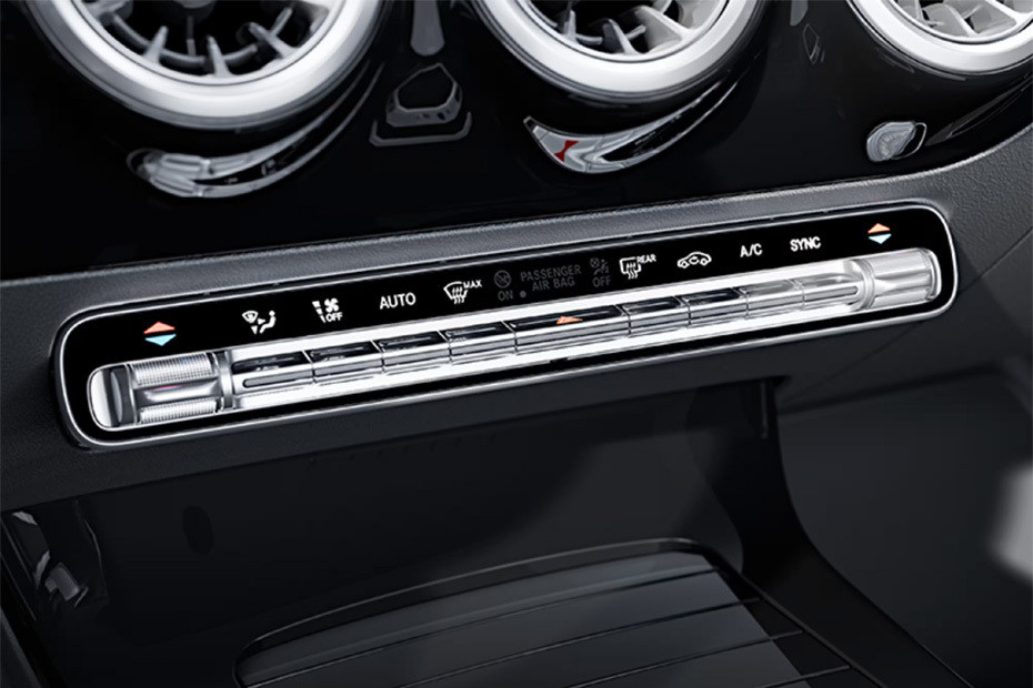 Front AC Controls of Mercedes-Benz A-Class Sedan