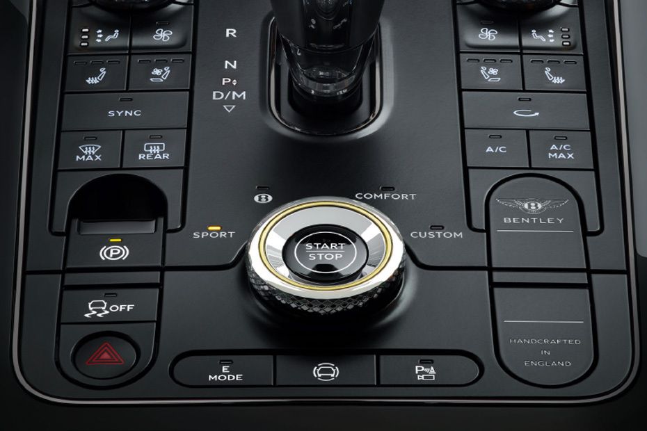 Center Controls of Bentley Continental GTC