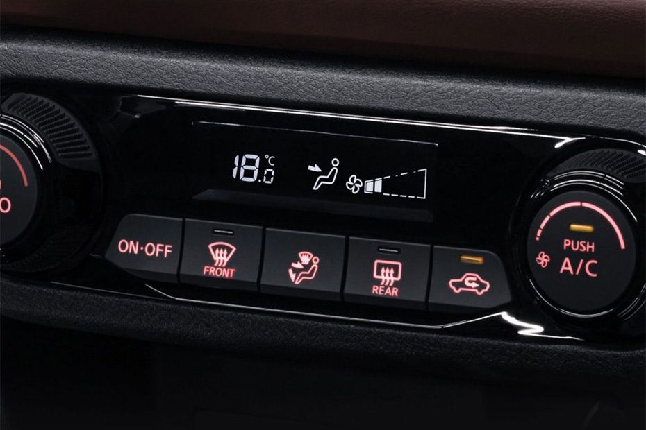 Front AC Controls of Nissan Kicks (2023-2024)