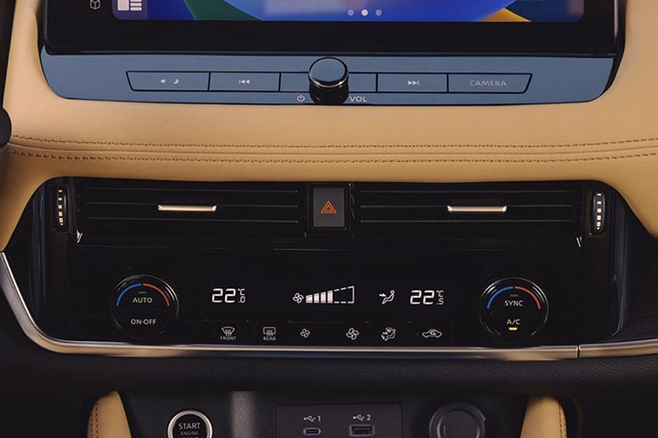 Front AC Controls of Nissan X-trail