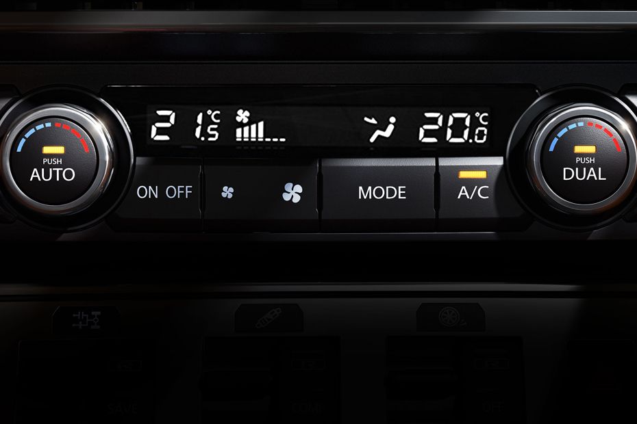 Front AC Controls of Nissan GT-R