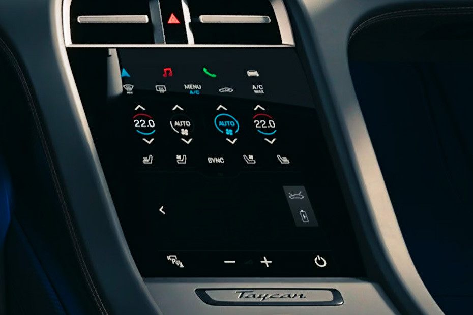 Front AC Controls of Porsche Taycan
