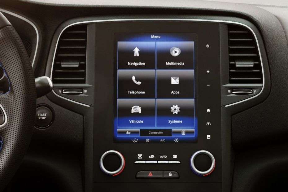 Front AC Controls of Renault Megane GT