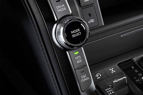 Center Controls of Toyota Land Cruiser Hybrid