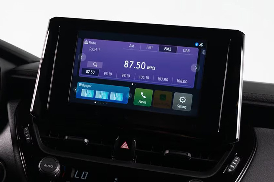 GR Corolla touch screen