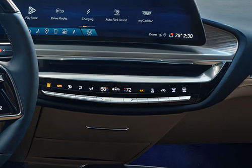 Front AC Controls of Cadillac LYRIQ
