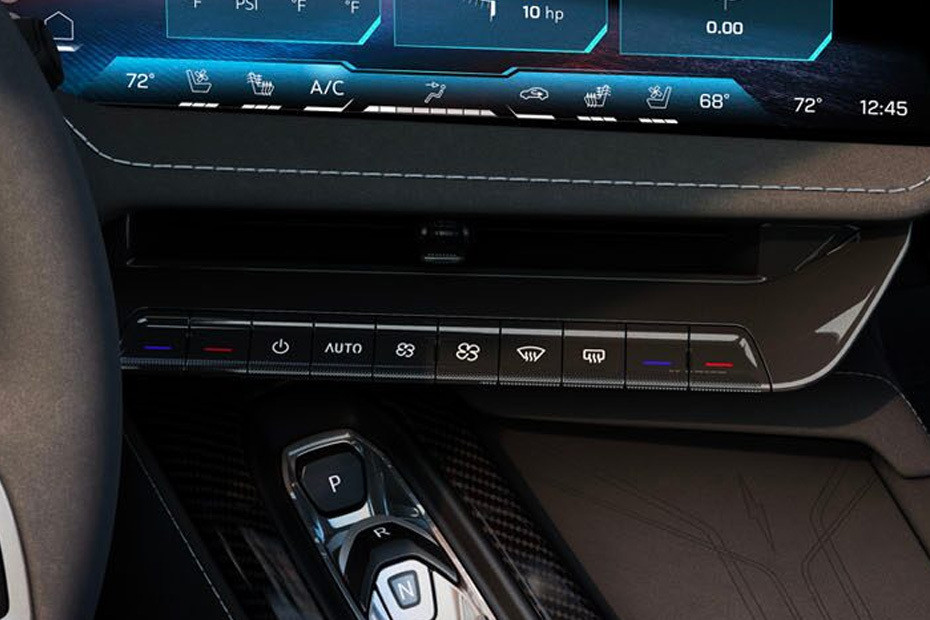 Front AC Controls of Chevrolet Corvette Z06 2026