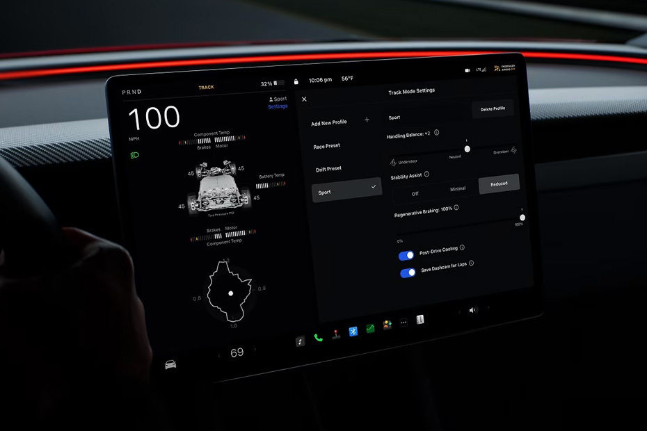 Model 3 touch screen