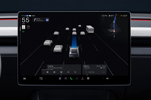 Model Y touch screen