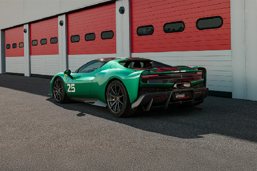 Rear Cross Side View of Ferrari 296 Speciale