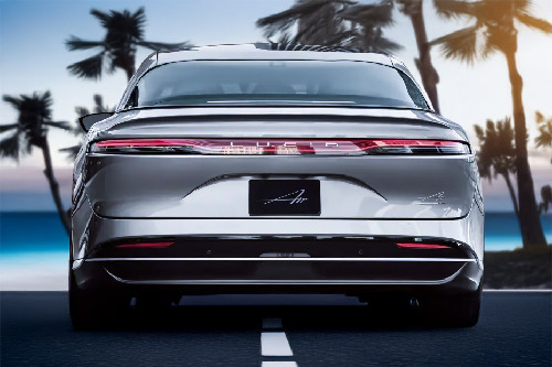 Full Rear View of Lucid AIR