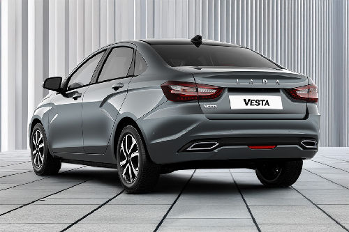 Rear Medium View of Lada Vesta Sedan