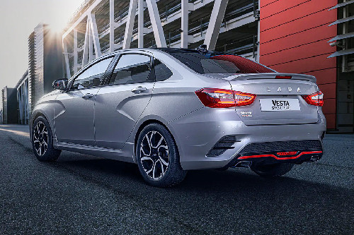 Rear Cross Side View of Lada Vesta Sportline