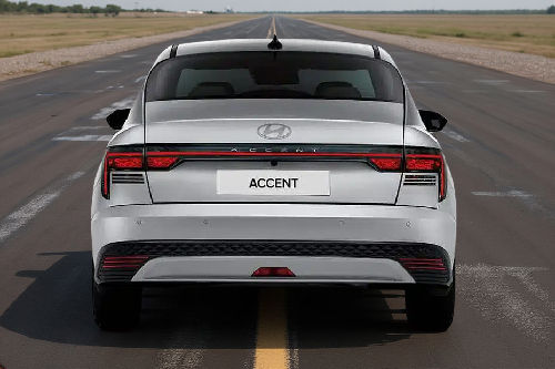 Full Rear View of Hyundai Accent