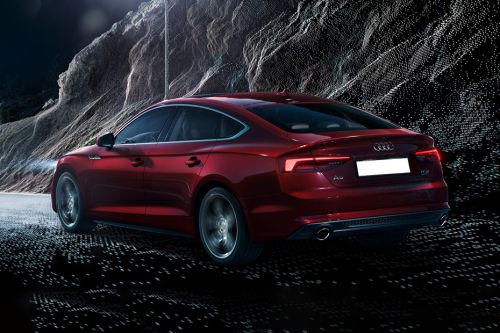 Rear Cross Side View of Audi A5 Sportback